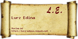 Lurz Edina névjegykártya
